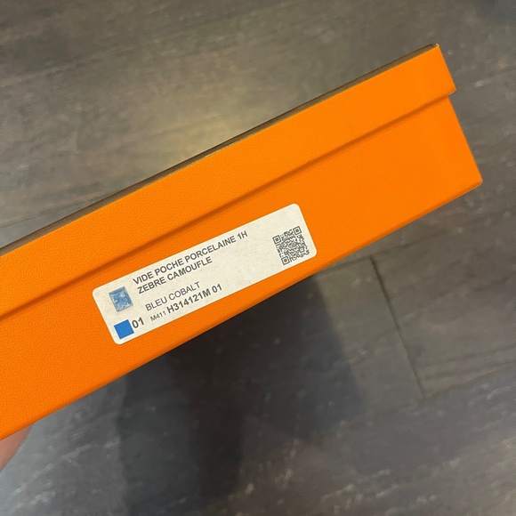 Hermes empty plate tray empty box with ribbon  storage decoration - Picture 7 of 9